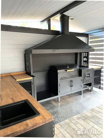 Мангал С печкой под казан