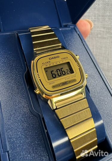 Женскте часы Casio vintage золотые