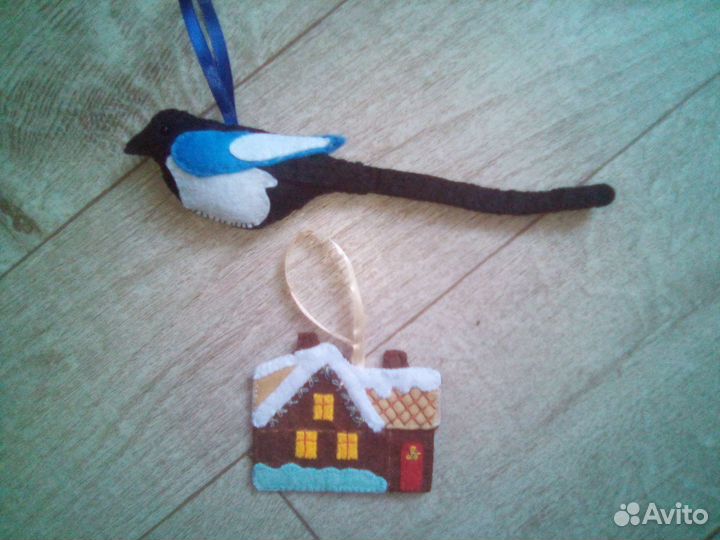 Елочные игрушки из фетра