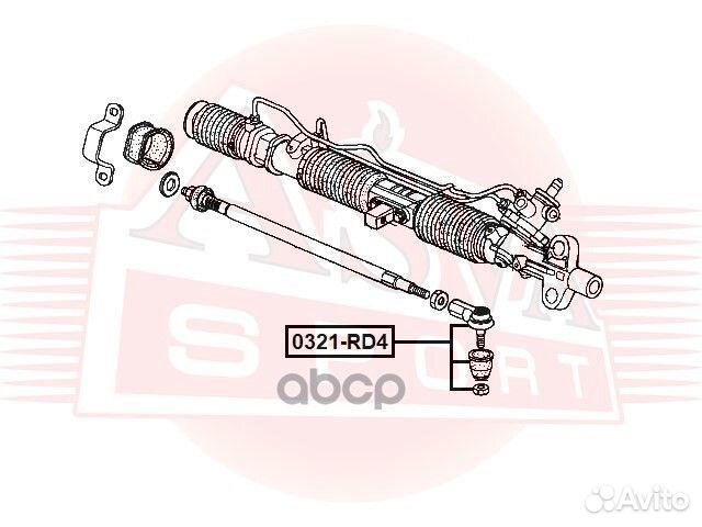 Наконечник рулевой 0321-RD4 asva