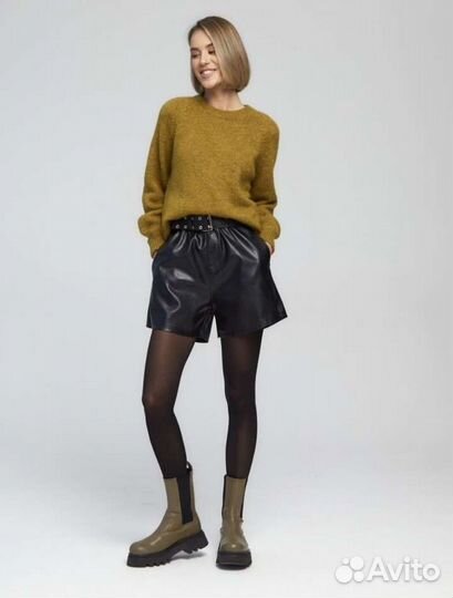 Шорты экокожа