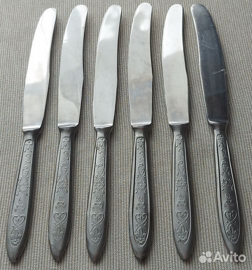 Столовые ножи СССР 6шт