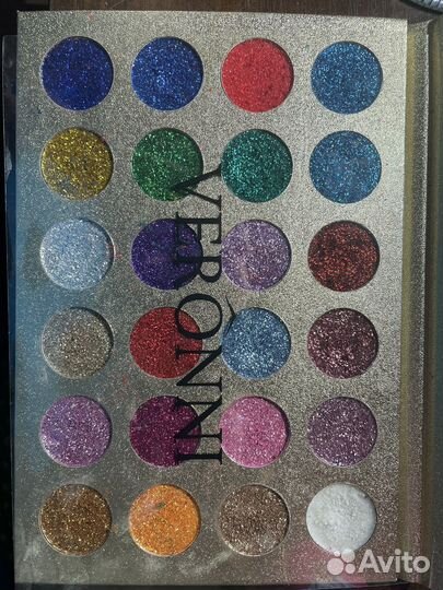 Палетка теней, глиттер для глаз