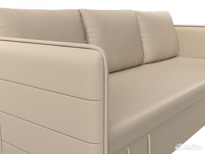 Диван прямой Слим, экокожа, бежевый. Москва и мо