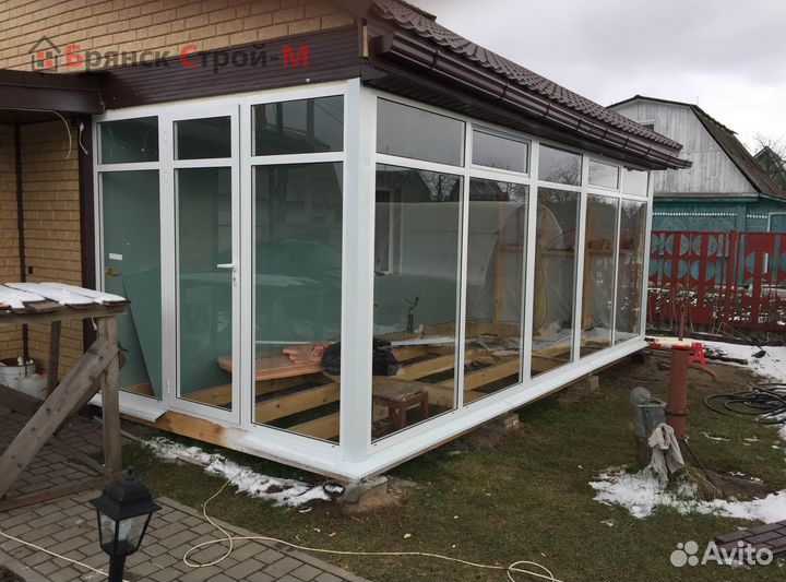 Остекление веранды с обшивкой