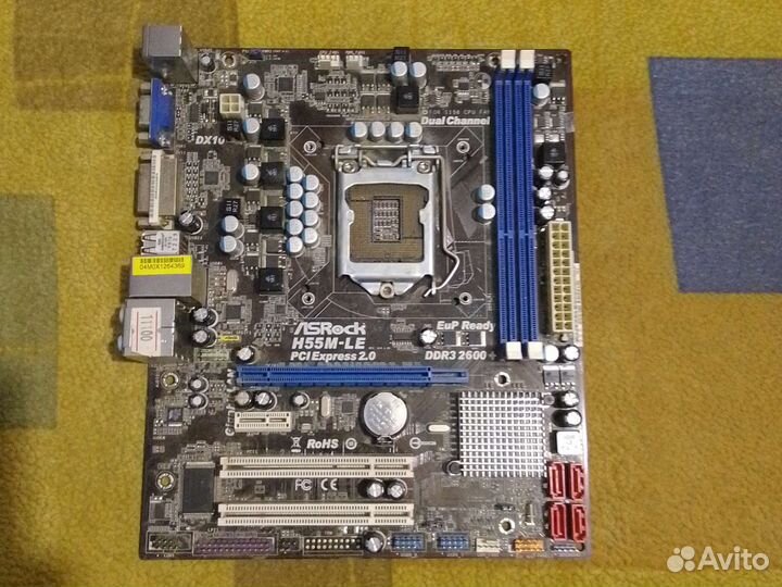 Материнская плата ASRock H55m-le Lga 1156 2600+