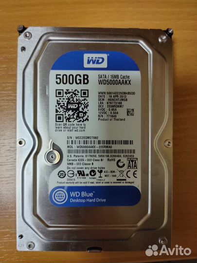 Жесткие диски Western Digital Blue 500 Gb