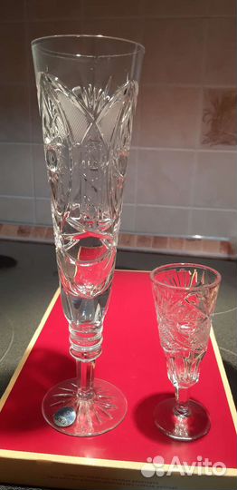 Хрусталь СССР вазы, салатницы, фужеры, маслёнка