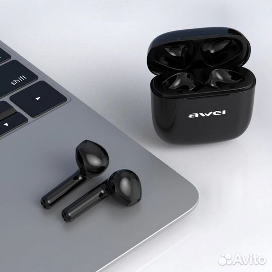 BT TWS гарнитура awei T26 black