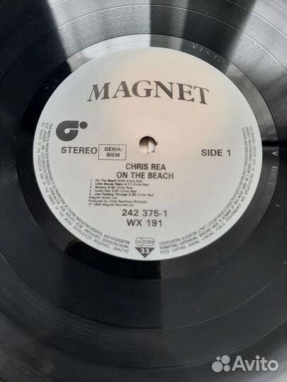 Chris Rea/ ON THE beach/ 1986 magnet records/ 242