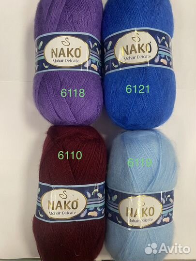 Пряжа Nako Mohair Delicate. Нако мохер деликат