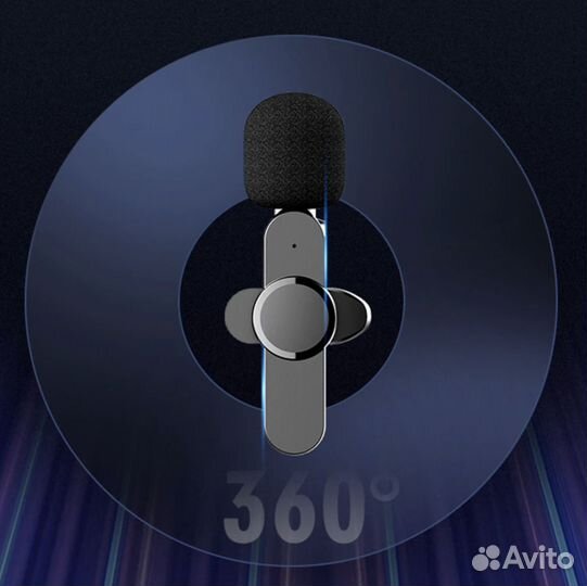 Беспроводной петличный микрофон для iPhone 2,4 Ггц