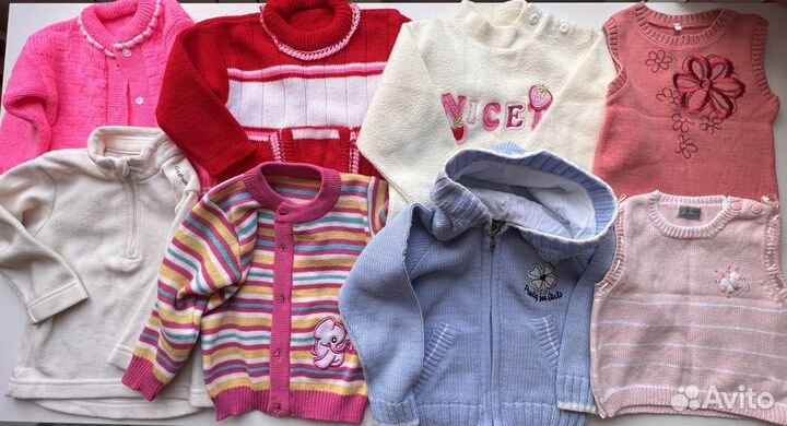 Вещи для девочки до 2 лет (до 98см), теплые вещи
