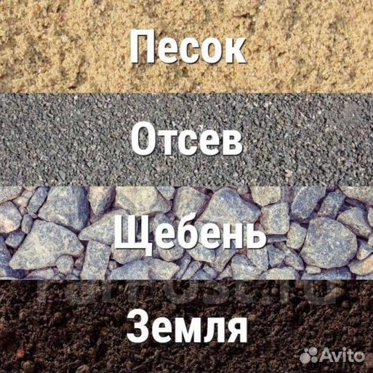 Песок щебень отсев доставка