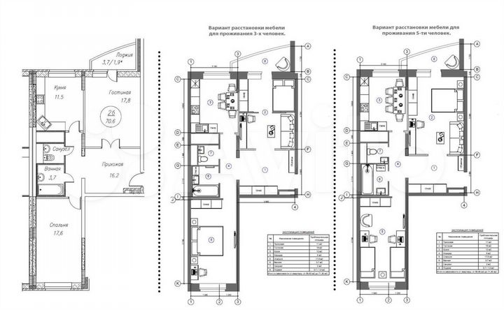 2-к. квартира, 70,6 м², 20/25 эт.
