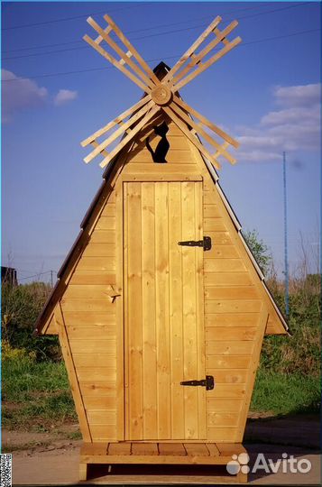 Уличный туалет деревянный SUN333