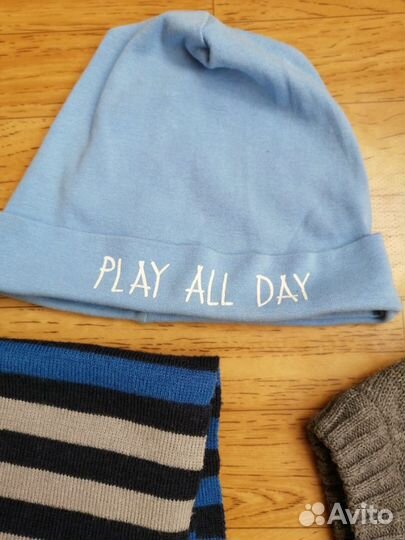 Шапки и шарфы пакетом для мальчика, р. 52-56