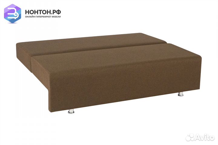 Диван еврокнижка Куба-2 коричневый / принт Париж