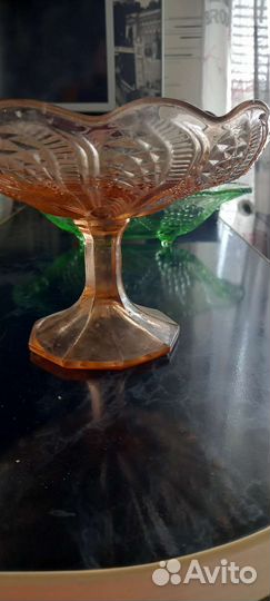 Вазы из цветного стекла СССР