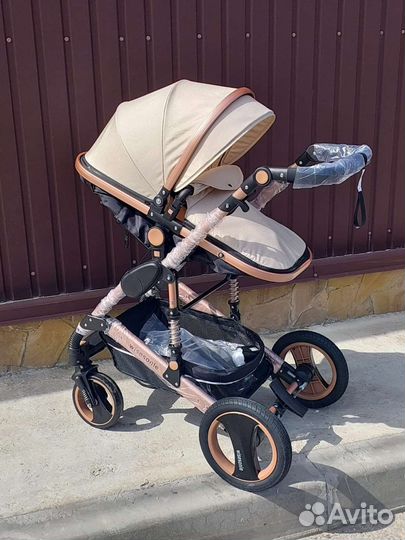 Коляска 2в1/3в1 Новая трансформер (Беж)