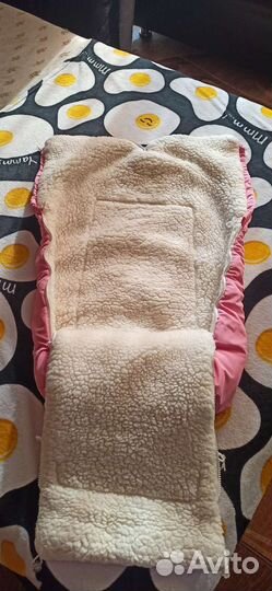 Зимний конверт в коляску на овчине