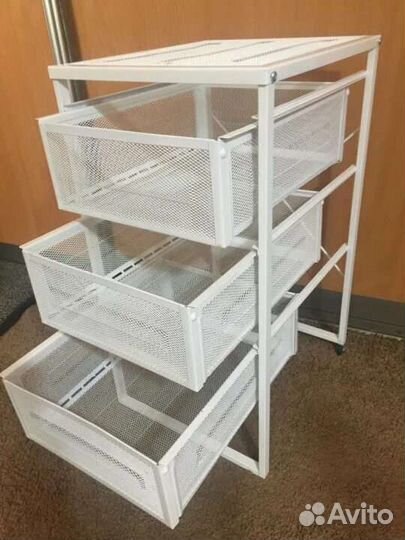 Стеллаж-этажерка металлическая икеа
