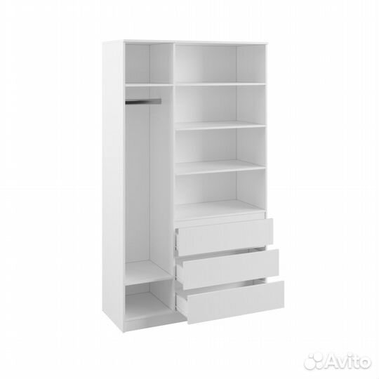 Шкаф распашной 1,2м Мадера белый