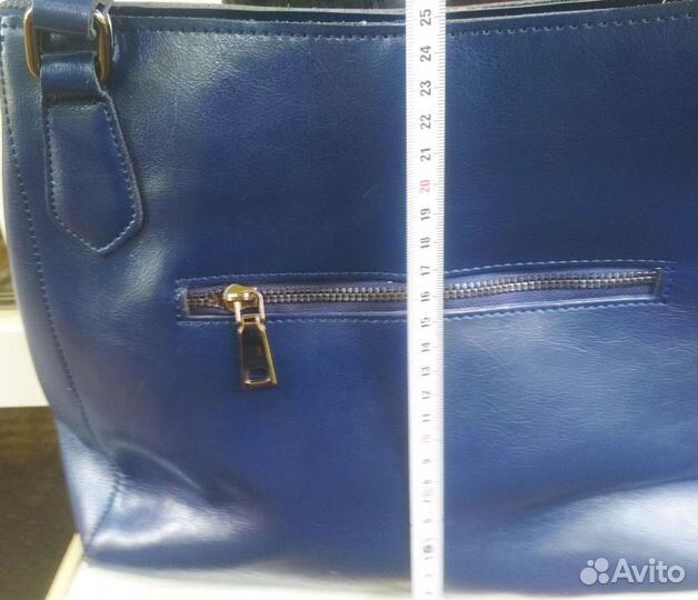 Новые кожаные сумки голубая и синяя