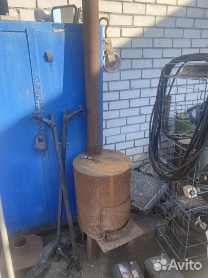 Печка буржуйка на дровах и на отработке