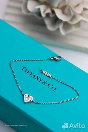 Браслет Tiffany & Co Platinum Diamond Heart