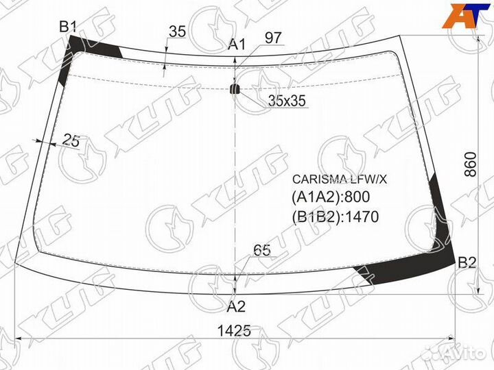 Лобовое стекло на Mitsubishi Carisma 95-04г