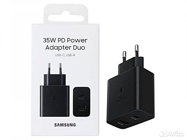 Супер быстрая зарядка Samsung 35W USB + USB-C