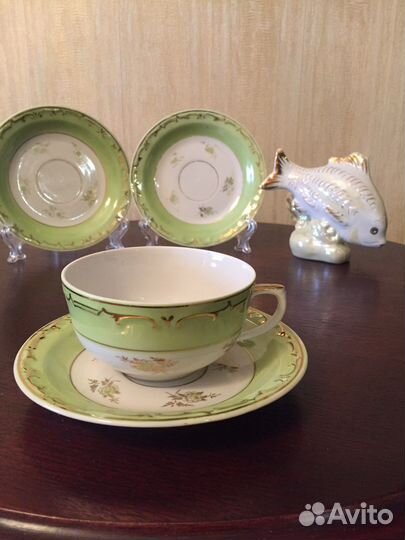 Чайная пара Дулево 1957 год, крытьё, раритет