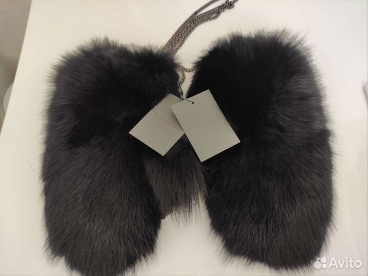 Варежки натуральные лиса