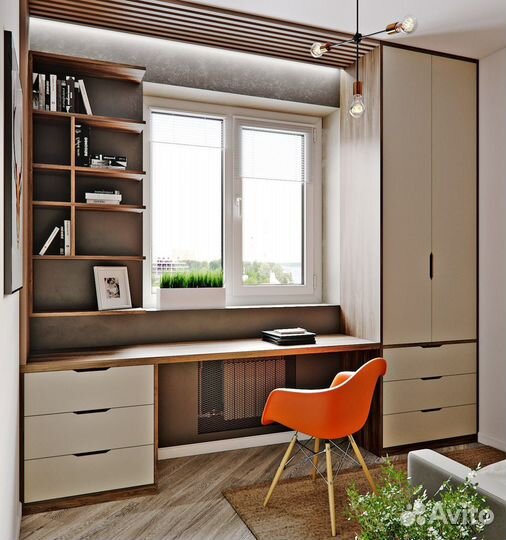 Рабочая зона у окна / рабочий стол