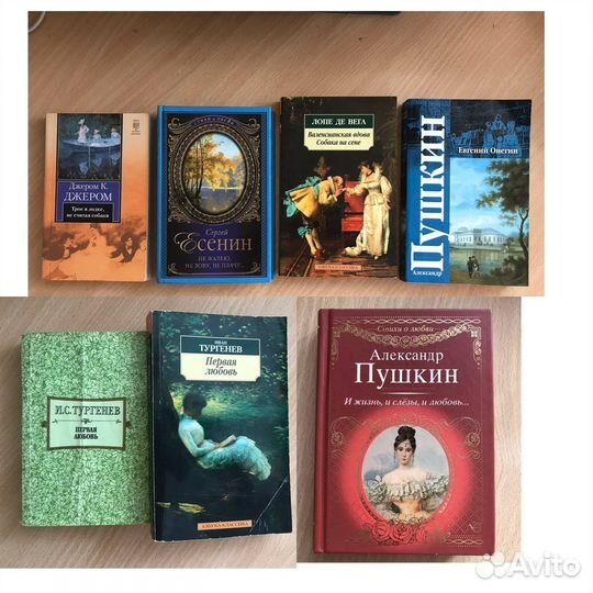 Пушкин,Тургенев,Есенин,Ремарк, Джером