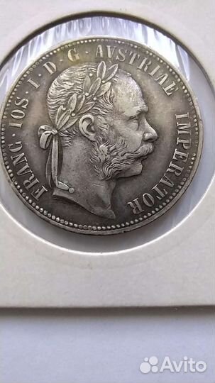 Австрия 1 флорин 1886 г. Хорошее состояние