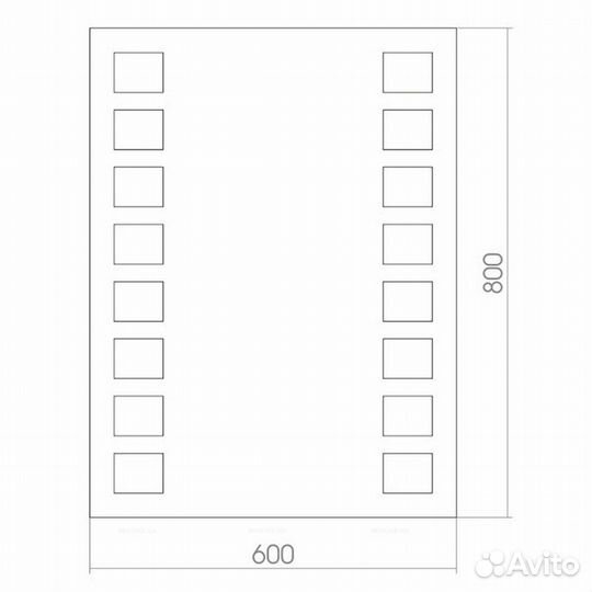 Зеркало с подсветкой Mixline Сафари 600*800