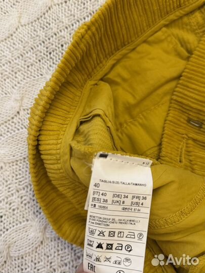 Вельветовые брюки benetton
