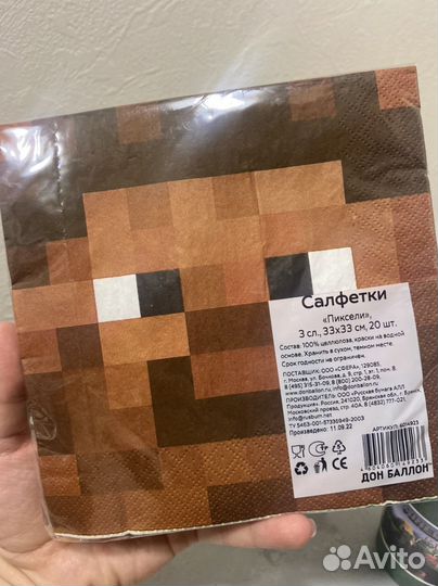 Салфетки и колпаки майнкрафт