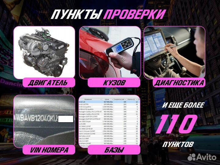 Подбор автомобиля Осмотр на подъемнике