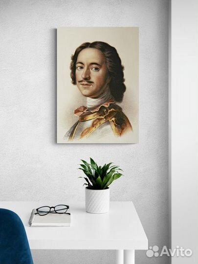 Картина с Петром Первым Великим на холсте