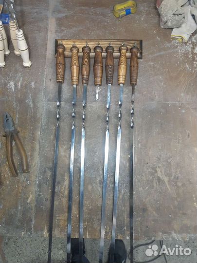 Шампура с деревянной ручкой