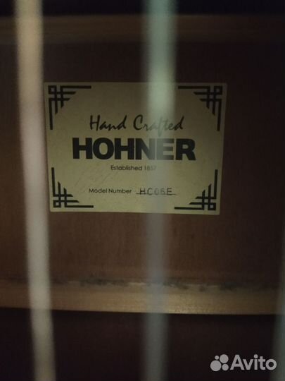 Акустическая гитара hohner HC06E