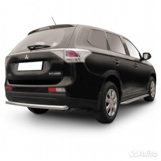 Защита заднего бампера Mitsubishi outlander (2013)