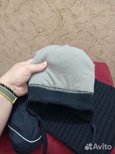 Комплект шапка и шарф, краги