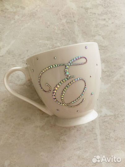 Чашка со стразами