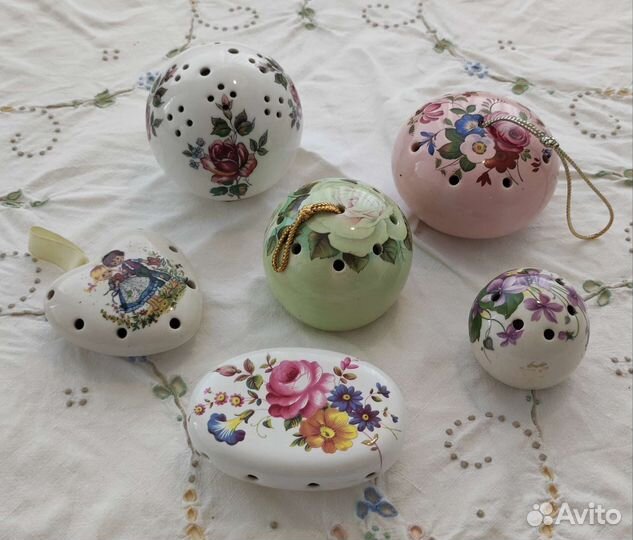 Винтажные фарфоровые помандеры Европа