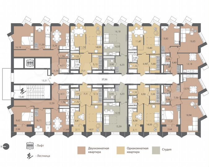 Квартира-студия, 32,6 м², 10/22 эт.