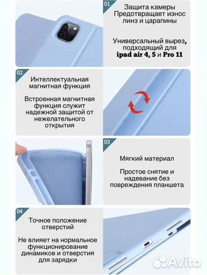 Чехол для iPad (10.2 / 10.5 /Air) с клавиатурой